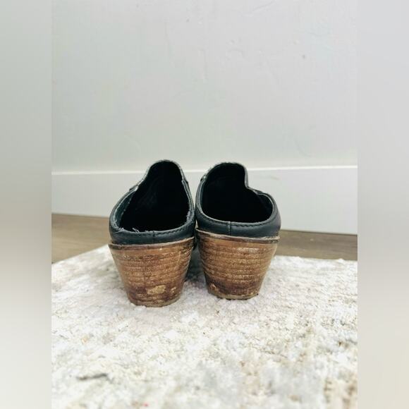 Kelsi Dagger Brooklyn Kellum Ankle Boot Black Leather Western Mule Slide 6.5 - Picture 6 of 9